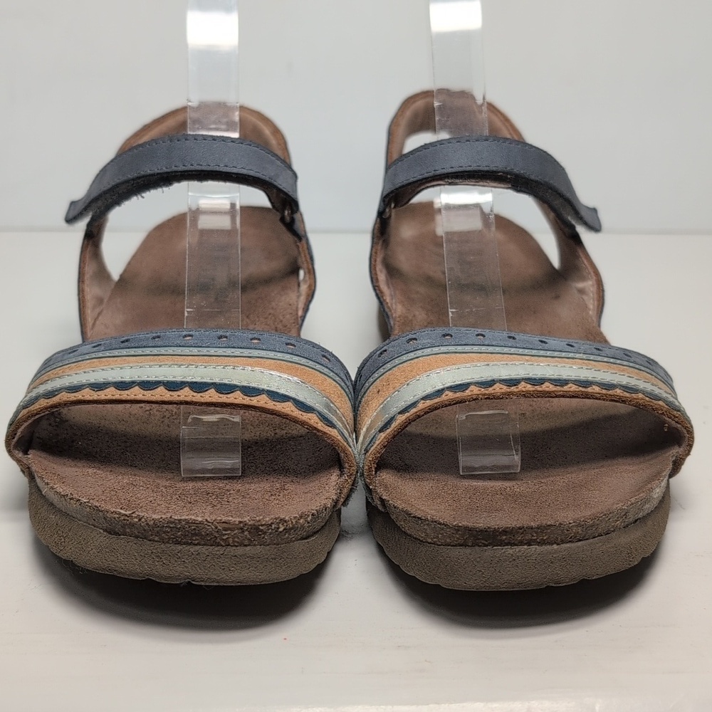 Naot Beverly Blue and Brown wedge Sandals womans size 8 EU 39 - Picture 3 of 15